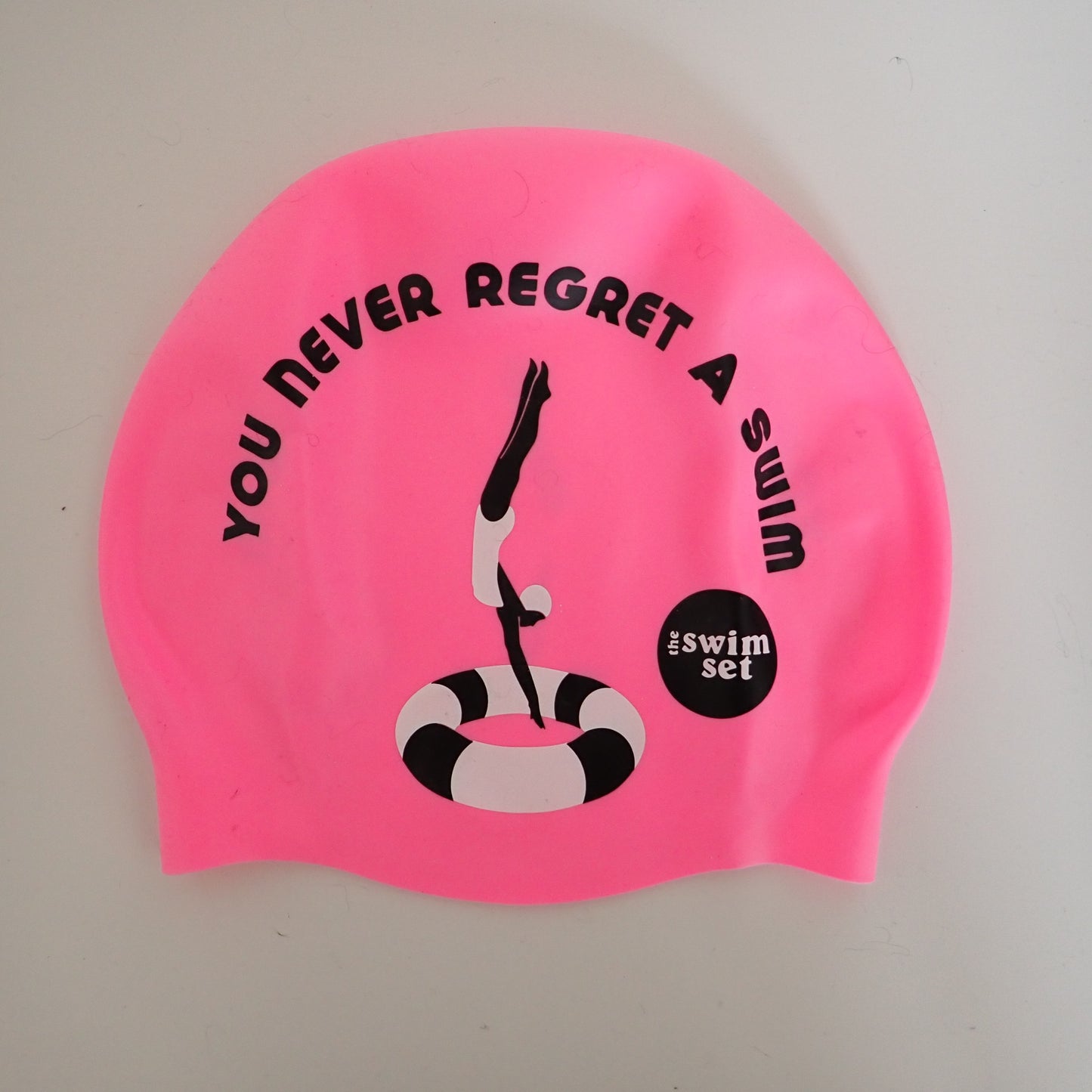 SWIM CAP PINK - DIVER WITH SWIM RING